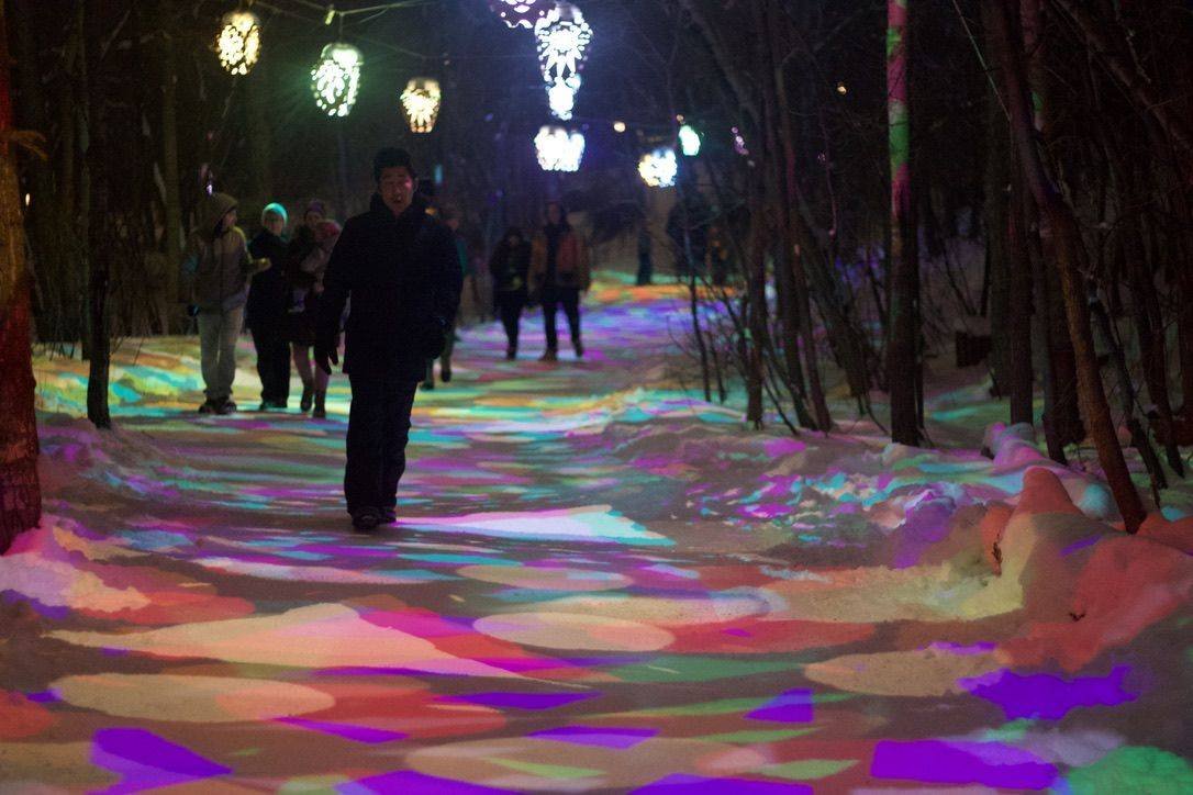 Sentier illuminé - Le festival Canoë volant